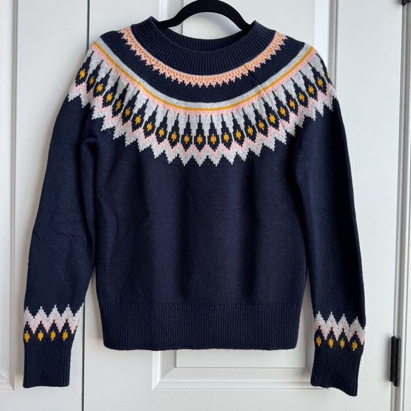 Boden Sweaters - Boden Navy Fair Isle Wool & Alpaca Blend Sweater